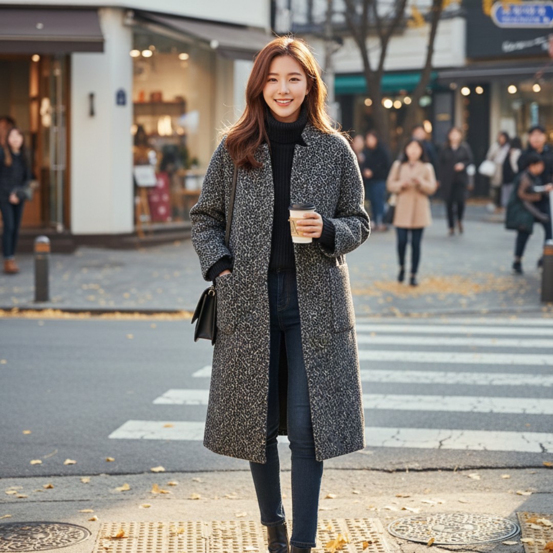 모던 울 롱코트